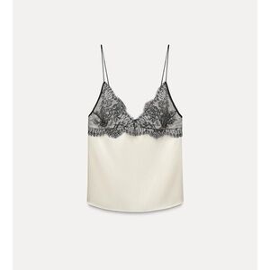 Zara Lace Lingerie Style Top ZW Collection